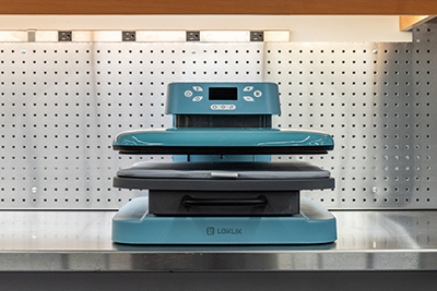Heat Press machine sitting on a countertop