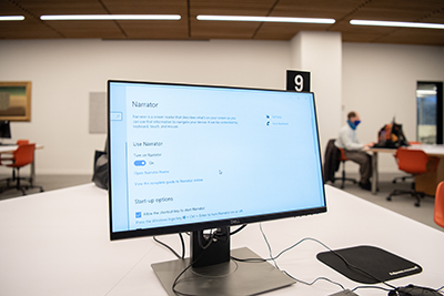 computer screen showing setting for a screen reader