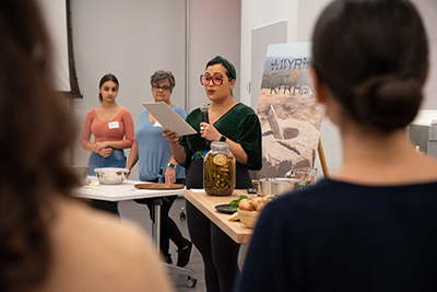 Participants learning about Assyrian cooking