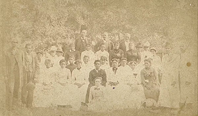 Group on Emancipation Day, circa 1880s, in Houston's Emancipation Park
