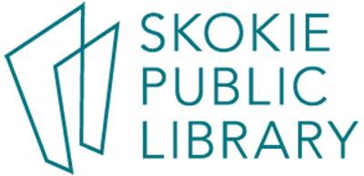 Skokie Public Library logo in blue color