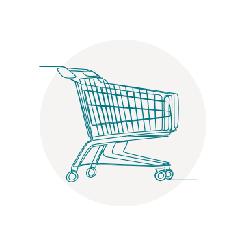 Graphic of a shopping cart